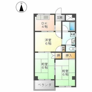 パークサイドマンション小川【301号室】の間取り