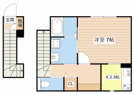 コーポ・クラージュ【203号室】の間取り