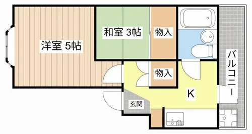 キャッスル彦根【203号室】の間取り