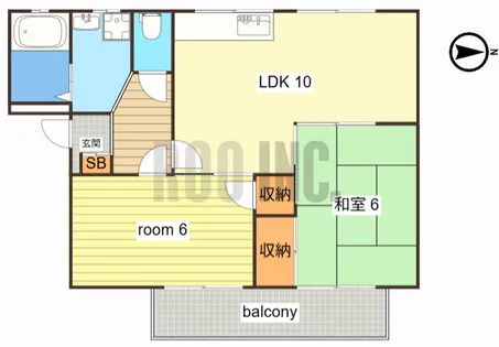 フレグランス聖【202号室】の間取り
