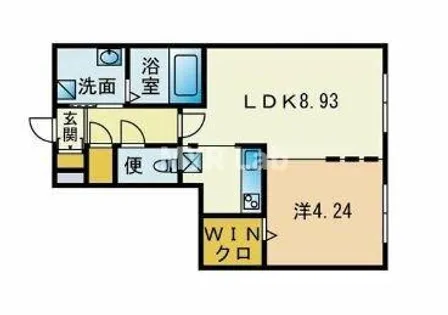 福岡県福岡市博多区住吉4丁目【マンション】の間取り