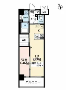 ウィングス三郎丸【3階】の間取り