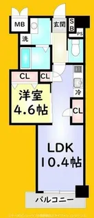 エルザグランツ中津口【14階】の間取り