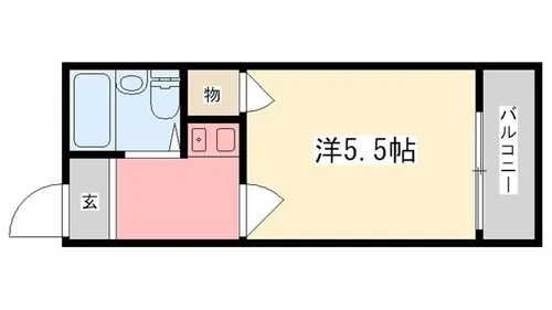 コスモス伊伝居【205号室】の間取り