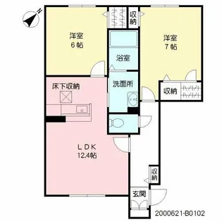 福岡県久留米市安武町安武本【アパート】の間取り