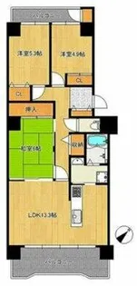 藤和さやまハイタウン【9階】の間取り