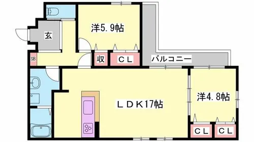 メゾン コンフォール【3階】の間取り