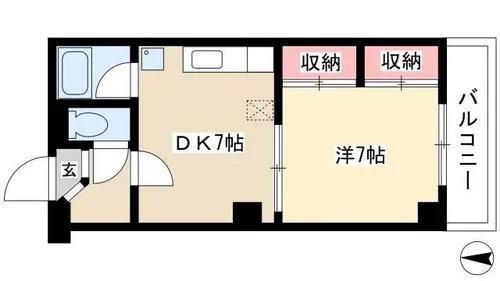 第2栄スカイタウン【3C号室】の間取り