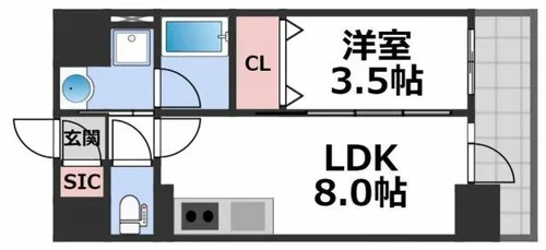 リアライズ布施駅前【10階】の間取り