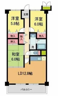 ヴィオレット宝塚【9階】の間取り