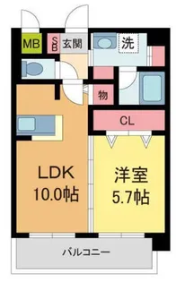 アーバンアネックス西宮【601号室】の間取り