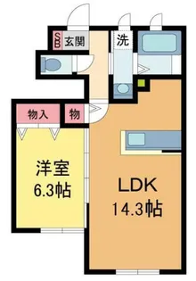 桜コートII【102号室】の間取り