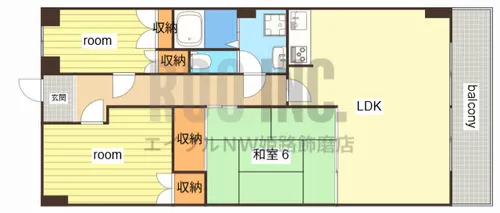プラティーク英賀保【3階】の間取り