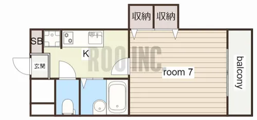 ジュネス神屋町【501号室】の間取り