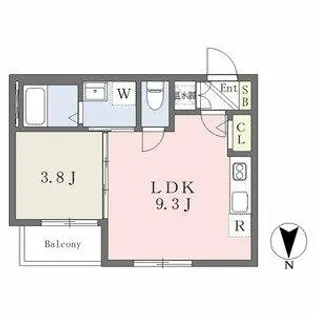 大阪府堺市西区浜寺船尾町西2丁【アパート】の間取り