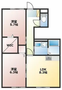 サンシャインクロノス【1階】の間取り