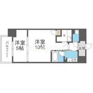 ブリリアントジュネス本町【8階】の間取り