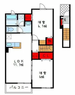 モンシャノーブル【2階】の間取り