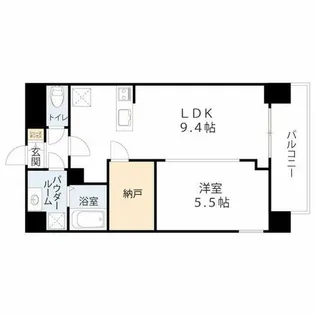 パークス堺筋本町【7階】の間取り