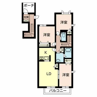 レジデンスコート 加西【A201号室】の間取り