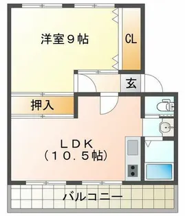 名谷団地12号棟【5階】の間取り