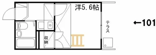 エージ―コート【101号室】の間取り
