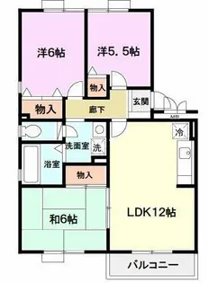 ウエストアヴェニュー【1階】の間取り