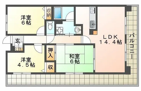 アプリーレ垂水【6階】の間取り