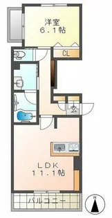 ShaMaisonBonheur陸ノ町【2階】の間取り