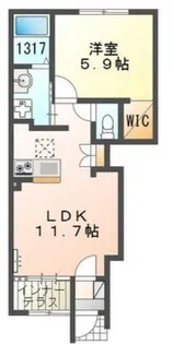 ミモザ【101号室】の間取り