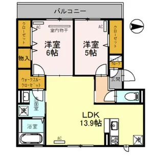 グランシャリオニッコー【2階】の間取り