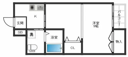 石田グリーンハイム【203号室】の間取り