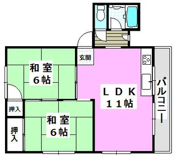 井上マンション【206号室】の間取り