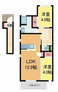 ガーデンハウスIII【205号室】の間取り
