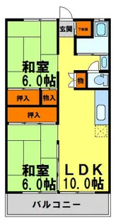 栄町団地D号棟【502号室】の間取り