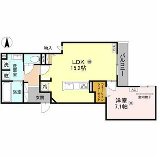 スペチアーレ平野西【1階】の間取り