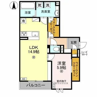 スペチアーレ平野西【3階】の間取り