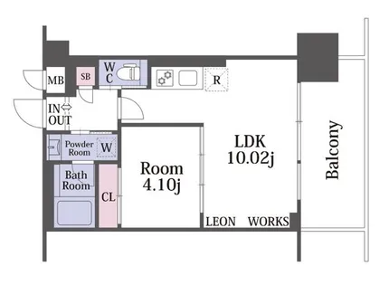 プレジオ弁天町【1006号室】の間取り