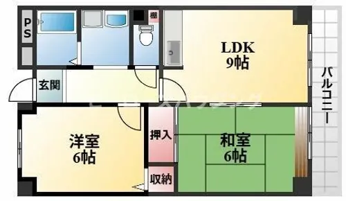 大阪府豊中市曽根南町2丁目【マンション】の間取り