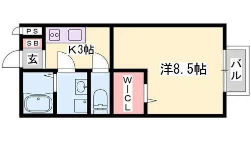 クレセントコート【202号室】の間取り