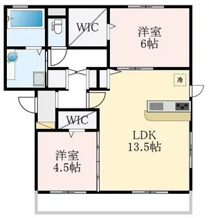 大阪府堺市中区平井【アパート】の間取り