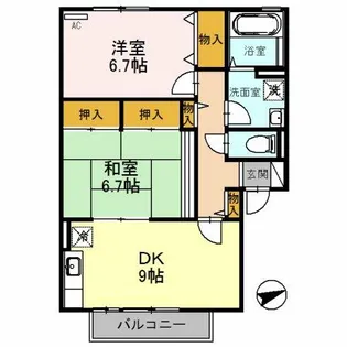大阪府羽曳野市南古市1丁目【アパート】の間取り