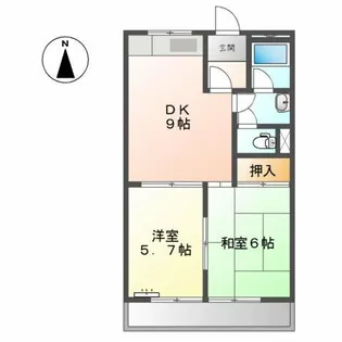 メゾン城土A棟(北)・B棟(南)【2階】の間取り