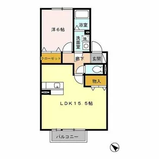 アベニール十六田【2階】の間取り