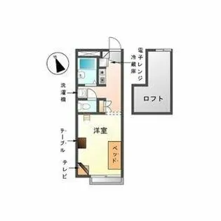 レオパレスNoar【210号室】の間取り