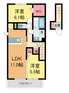 チェリーハウス2 A棟【2階】の間取り