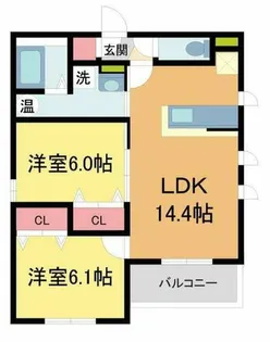 D-residence石橋【201号室】の間取り