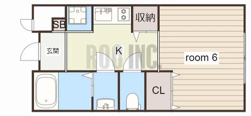 ネストプラス浜田【1-C号室】の間取り