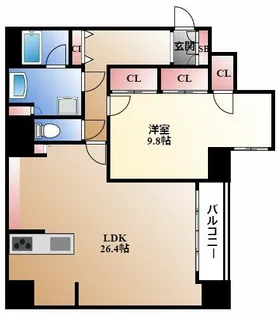 Blancasa 久屋大通【8階】の間取り