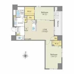 ルーエ錦【8階】の間取り